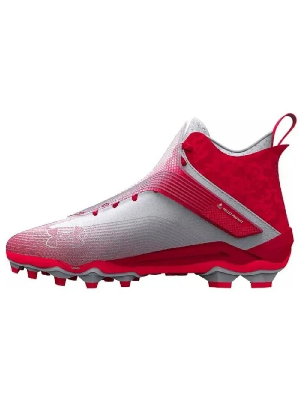 Under Armour Football Cleats Red White Mens Size 11.5 Molded Highlight Outdoor